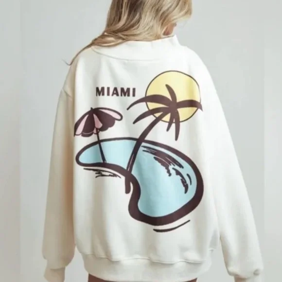 Parke Cream Sweatshirt - Picture 2 of 3